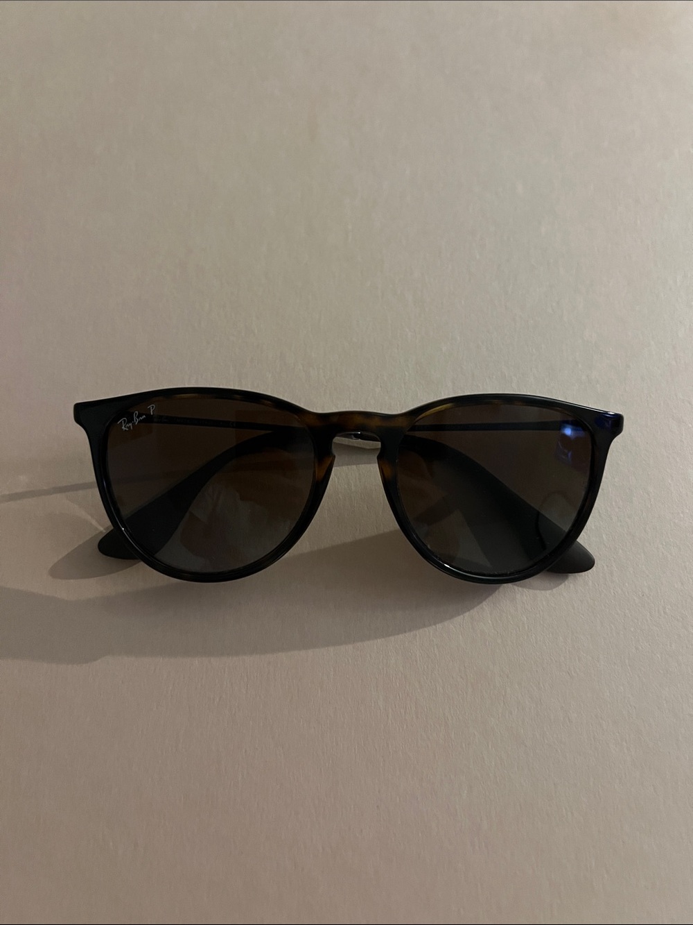Ray-Ban Black and Gold Slim Frame Sunglasses